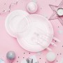 600 Pezzi| Set da Stoviglie Monouso in Plastica Glitter Argento - 100 Piatti Usa e Getta, 100 Piatti da Dessert, 100 Bicchieri, 