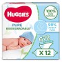 Huggies Pure Salviette Umidificate Biodegradabili per Bambini, 12 Pacchi da 56 Pezzi