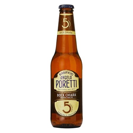Birrificio Angelo Poretti Angelo Poretti, Birra Block Chiara Doppia Malto, Confezione da 24 (330ml x 24)