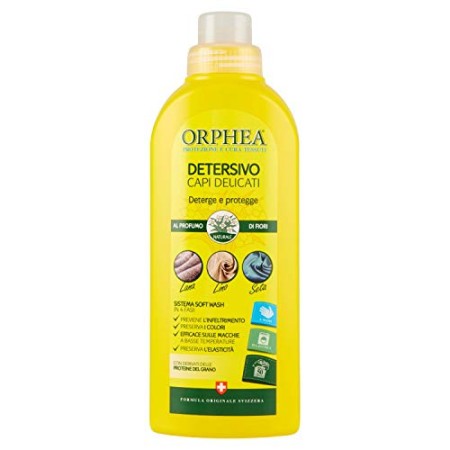 Orphea Salvalana Detersivo Capi Delicati, Deterge e Protegge Lana, Seta e Lino, Profumo Naturale di Fiori, 750 ml