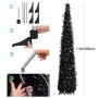 N&T NIETING - Albero di Natale artificiale, pieghevole, 1,5 m, colore: Nero