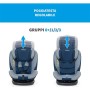 Foppapedretti Iturn duoFIX Seggiolino Auto Girevole 360°, Gruppo 0+/1/2/3 (0-36 kg), per bambini dalla Nascita a 12 Anni, Sky