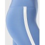 Marchio Amazon - AURIQUE Leggings Sportivi 7/8 con Banda Laterale Donna, Blu (blu colonia)., 46, Label:L