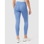 Marchio Amazon - AURIQUE Leggings Sportivi 7/8 con Banda Laterale Donna, Blu (blu colonia)., 46, Label:L
