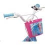 Disney - Bicicletta da 12" Frozen 2 (Frozen II) dotata di 2 freni, cestino anteriore e porta bambola posteriore + 2 stabilizzato