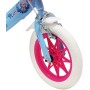 Disney - Bicicletta da 12" Frozen 2 (Frozen II) dotata di 2 freni, cestino anteriore e porta bambola posteriore + 2 stabilizzato