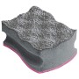 Vileda Spugna Clean & Shine Inox 3in1 Sponge, 0, Grigio, Rosa, 150 x 95 x 46