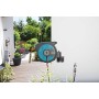 Gardena 8022-20 Roll-Up Avvolgitubo a Parete Orientabile, Elementi di Sistema e Lancia, 15 m, Blocco a Passi Brevi