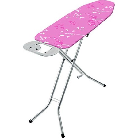 Vileda Bravo Asse da Stiro, Asse da Stiro Medium Regolabile, Piano Stiro 120 x 38 cm & Extra Stendibiancheria a Cavalletto, con 