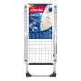 Vileda Bravo Asse da Stiro, Asse da Stiro Medium Regolabile, Piano Stiro 120 x 38 cm & Extra Stendibiancheria a Cavalletto, con 