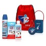 Sacca con kit Lysoform on the go: 1 Gel Detergente Mani 100ml, 1 Salviettine Detergenti Mani, 1 Spray Igienizzante Multisuperfic