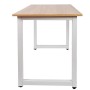 BAKAJI Scrivania Tavolo da Lavoro Porta Pc Computer Piano in Legno MDF con Struttura in Metallo Arredamento Casa Ufficio Cameret
