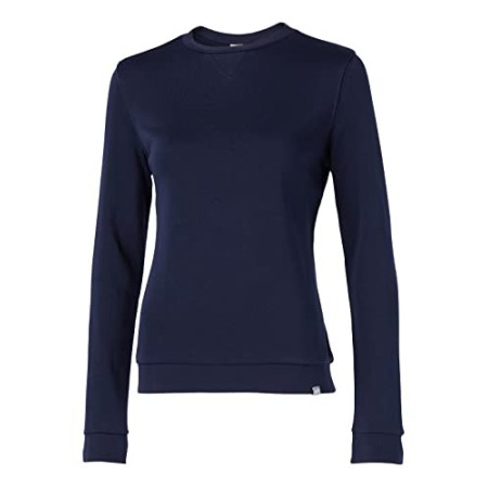 CARE OF by PUMA Felpa girocollo da donna a maniche lunghe in spugna, Blu (Blue), 46, Label: L