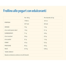 Misura Dolcesenza Biscotti allo Yogurt | Senza Zuccheri Aggiunti | Confezione da 400 grammi