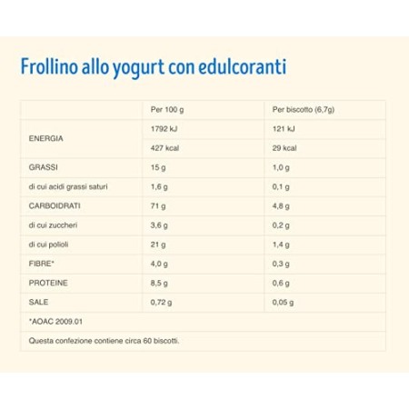 Misura Dolcesenza Biscotti allo Yogurt | Senza Zuccheri Aggiunti | Confezione da 400 grammi