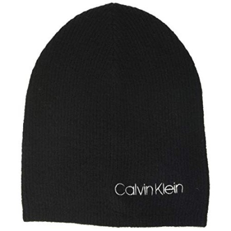 Calvin Klein Boiled Wool Beanie Cuffia, Nero (Black Bds), Unica (Taglia Produttore: OS) Uomo