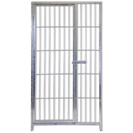 Pannello con Porta in Acciaio con Zincatura Elettrolitica per Box per Cani 100 Cm x Altezza 180 Cm