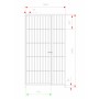 Pannello con Porta in Acciaio Zincatura Elettrolitica Altezza 180 Cm Larghezza cm 100
