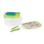 Snips Lunch Box da 1,5 LT Rettangolare Fiori, Trasparente con Decoro