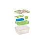 Snips Lunch Box da 1,5 LT Rettangolare Fiori, Trasparente con Decoro