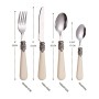 Exzact Set Posate Avorio per Panna 24 pz, Acciaio Inossidabile con Manico Dettagliato, Tradizionale, Elegante, Stile Vintage/Ant