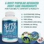 SUPERFLEX-6 - Formula avanzata per la cura delle articolazioni (glucosamina, condroitina, MSM, vitamina D, acido ialuronico ed e