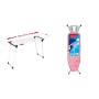 Vileda Infinity Stendibiancheria Estensibile, Acciaio, Bianco, 186-257 x 57 x 100 cm & Bravo Asse da Stiro, Asse da Stiro Medium