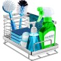 Oriware Lavandino Caddy Organizer Porta Utensili da Cucina della Lavello Acciaio Inox - 25 x 15 x 15 cm