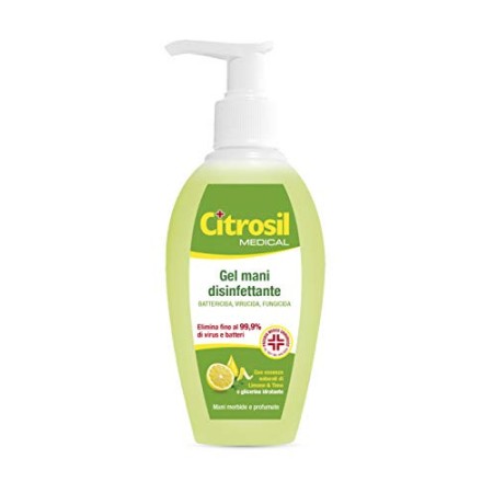 CITROSIL - Gel di Alcool Disinfettante per Mani, Igienizzante Gusto Limone e Timo, per Mani Morbide e Profumate con Proprietà A