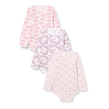 Care - Body Bimba, pacco da 3, Multicolore (Dusty rose 505), 0-3 mesi / 56 cm