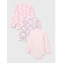 Care - Body Bimba, pacco da 3, Multicolore (Dusty rose 505), 0-3 mesi / 56 cm