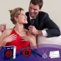 Becoyou Rose Stabilizzate, San Valentino per Lei Rosa Eterna Doppia Scatola Regalo d'Amore Aperto con Collana e Biglietto d'augu