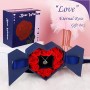 Becoyou San Valentino  Rosa Eterna con Collana Scatola Regalo Blu