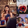 Becoyou Rose Stabilizzate, San Valentino per Lei Rosa Eterna Doppia Scatola Regalo d'Amore Aperto con Collana e Biglietto d'augu