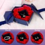 Becoyou Rose Stabilizzate, San Valentino per Lei Rosa Eterna Doppia Scatola Regalo d'Amore Aperto con Collana e Biglietto d'augu