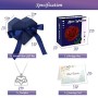 Becoyou San Valentino  Rosa Eterna con Collana Scatola Regalo Blu