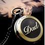 Idea regalo per la festa del papà, vintage, orologio da tasca in legno, segnalibro con incisione per padre