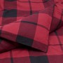 AmazonBasics - Set copripiumino in flanella - 135 x 200 cm/50 x 80 cm x 1, Rosso a quadretti