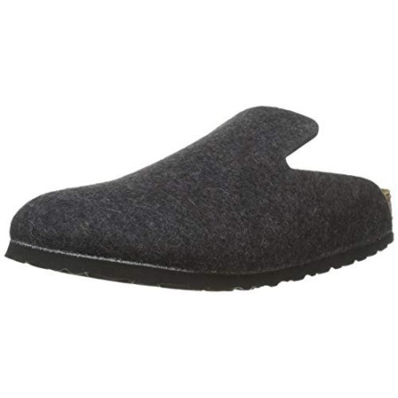 Birkenstock Davos, Pantofole Aperte sul Retro Uomo, Grigio (Anthracite Anthracite), 38 EU