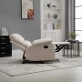 homcom Poltrona Relax Moderna per Soggiorno con Schienale Reclinabile Manuale in Tessuto Beige 79x92x97cm
