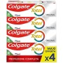 Colgate Dentifricio con Ingredienti Antibatterici Total Original, 24h di Protezione di Denti, Lingua, Guance e Gengive, 4 x 75 m