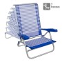 Aktive 53980 - Sedia Pieghevole in Alluminio Beach 73x64x80 cm - 7 Posizioni con braccioli
