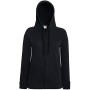 Fruit of the Loom, Zip Front Lightweight, Felpa Con Cappuccio, Donna, Rosa (Fuschia), S/10