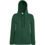Fruit of the Loom, Zip Front Lightweight, Felpa Con Cappuccio, Donna, Rosa (Fuschia), S/10