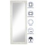 MONTEMAGGI Specchio da parete con cornice rettangolare in legno bianco Bianco