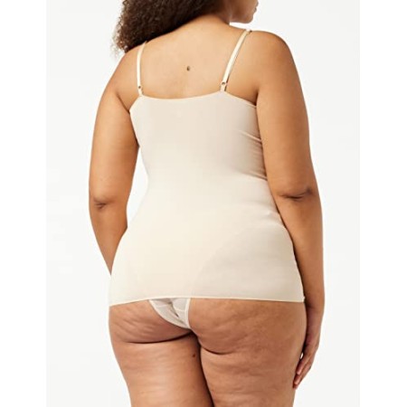 Marchio Amazon - Iris & Lilly Canotta in Cotone Donna, Pacco da 2, Beige (Classic Nude), M, Label: M