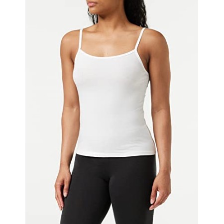 Marchio Amazon - Iris & Lilly Canotta Body Natural Donna, Pacco da 2, 1 x Bianco & 1 x Rosa Chiaro, L, Label: L