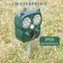 MOPOIN - Dissuasore per gatti, repellente a ultrasuoni, con luce solare e flash per giardino, impermeabile IPX44, 5 modalità re