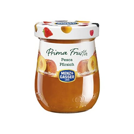 Menz & Gasser Confettura Extra di Pesche Prima Frutta - Confettura con Frutta di Alta Qualità, 1 Vaso x 340 g