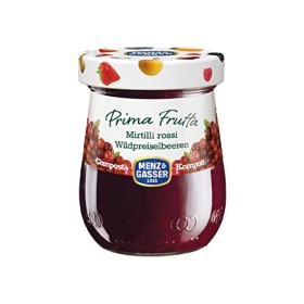 Menz&Gasser Composta di Mirtilli Rossi Prima Frutta, Prima Frutta, 1 Vaso x 300 g